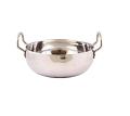 Flat Bottom Durable Aluminum Kadhai - 10.5" - 12"