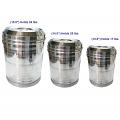 Stainless Steel 3 Pieces Large Container Set for Atta / Rice (11 to 30 Lbs) Stainless Steel 3 Pieces Large Container Set for Atta / Rice (11 to 30 Lbs)