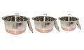 Copper Steel Stock Pot / Cooking Patila 3 Size Set