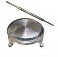 Stainless Steel Chakla / Polpat Belan Set w/ Thin Rolling Pin 9" Stainless Steel Chakla / Polpat Belan Set w/ Thin Rolling Pin 9"