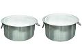 2 Pcs Large Aluminum Cooking Stock Pot Patila w/ Lid for Catering 22" & 26" 2 Pcs Large Aluminum Cooking Stock Pot Patila w/ Lid for Catering 22" & 26"