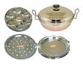 Copper Base Multi-Purpose Kadhai / Idli / Dhokla / Patra Steamer 9" or 11" Copper Base Multi-Purpose Kadhai / Idli / Dhokla / Patra Steamer 9" or 11"