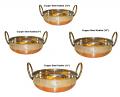 Copper Bottom Stainless Steel Kadai 4 Pcs Set to Cook / Fry 7.5" to 11"