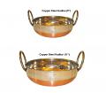 2 Pcs Stainless Steel w/ Copper Bottom Kadahi for Cooking / Frying 9" & 11"