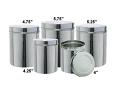 Set of 5 Small Stainless Steel Containers w/ Lid - 4" to 5.75" Set of 5 Small Stainless Steel Containers w/ Lid - 4" to 5.75"