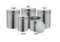 Set of 5 Stainless Steel Containers Dabbas w/ Lid - 6.5" to 8.2" Set of 5 Stainless Steel Containers Dabbas w/ Lid - 6.5" to 8.2"