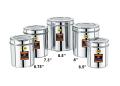 Stainless Steel Containers Dabba w/ Transparent Lid,Set of 5 - 6.5" to 8.5" Stainless Steel Containers Dabba w/ Transparent Lid,Set of 5 - 6.5" to 8.5"