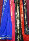 Georgette Solid Colors Golden and Silver Foil Dupatta Chunni #8769