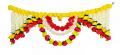 Traditional Flowers Door Garland / Toran Pooja, Diwali Wedding Decor 36"