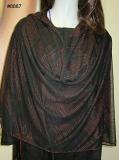 Black Georgette Red Twinkle Dupatta Chunni Stole #8887