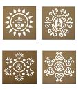 DIY Wooden Instant Rangoli Stencils For Diwali Decor 18" -  Set of 4