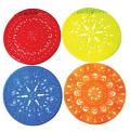 DIY Assorted Design Strainer Rangoli Stencils 12" Round Each (Set of 4 Pcs)