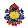 Colorful Festive Readymade Acrylic Rangoli Design w/ Bead Work