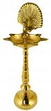 Traditional Peacock Design Kerala Brass Pooja Diya Lamp 12" Tall