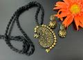 Maanga Black and Gold pendant and Jhumkas!!!!
