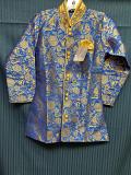 Traditional Blue Sherwani with Gold Pajama Set 6-7 Years Age #8958