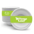 Three Leaf 8 Oz (240 Ml)  Bagasse Bowl, 1000 Ct. (20 Packs Of 50)