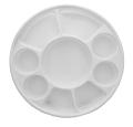 50 Pcs Disposable Party thali plates 9 Compartment White (Premium Quality)