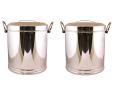 2 Pc x 13" Set Stainless Steel Multipurpose Canister Container w/ Lid