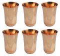 Traditional Design Pure Copper Water Cup / Tumbler Glass Set - 4" - 6 Pcs