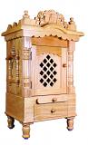 Small Handmade Savan Wooden Temple W/ Doors For Home 12"X25" Small Handmade Savan Wooden Temple W/ Doors For Home 12"X25"
