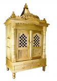 Fine Quality Carved Savan Wooden Mandir w/ Doors For Home 21"X42" Fine Quality Carved Savan Wooden Mandir w/ Doors For Home 21"X42"