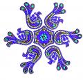 Readymade Acrylic Rangoli Decor with Meena Work
