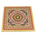 Traditional Design Marble Meenakari Bajot / Chowki / Chowrang 8"