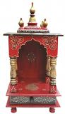 Small Artistic Open Style Savan Wooden Temple (Mandir) 10"X10" Small Artistic Open Style Savan Wooden Temple (Mandir) 10"X10"