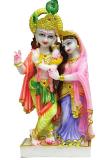 Artistic Marble Powder 15" Tall Large Radha Krishna Statue Artistic Marble Powder 15" Tall Large Radha Krishna Statue
