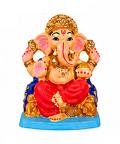 Eco-friendly Clay (Mitti) 4" Ganpati Murti for Ganesh Puja Visarjan