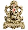 Eco-friendly Pure Clay 4" Ganpati Idol for Ganesh Chaturthi Puja Visarjan