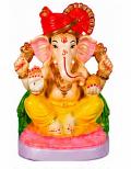 All Natural Clay (Mitti) Eco-Friendly 6" Ganpati Idol for Ganesh Visarjan