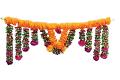 Artificial Flowers Traditional Design Door Hanging / Toran / Bandarwal 36"