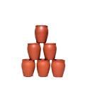 6 Pcs Traditional Design Indian Clay Water Cup / Kulhad / Tumbler 125ml