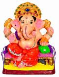 Eco-friendly Clay 8" Ganpati Murti for Ganesh Puja Visarjan