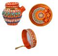 Decorated Karvachauth Pooja Kit w/ Karva, Puja Thali & Jaali
