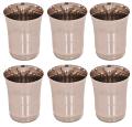 6 Pcs Stainless Steel Stackable Engraved Drinking Cups / Tumbler