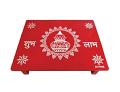 Traditional Hand Painted Wooden Patla (Pata) for Pooja 12" X 15"