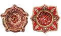 Artistic Handmade Large Fancy Designer Clay Diya 7" - 2 pcs