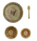 Natural Leaf Plate / Thali (Pattal), Bowl & Spoon 50 pcs set Natural Leaf Plate / Thali (Pattal), Bowl & Spoon 50 pcs set