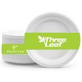Three Leaf 9" Bagasse Round Plate, 500 Ct. (20 Packs Of 25)