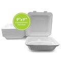 Three Leaf 9" X 9" 3 Compartment Bagasse Clamshell, 200 Ct. (2 Packs Of 100) Three Leaf 9" X 9" 3 Compartment Bagasse Clamshell, 200 Ct. (2 Packs Of 100)