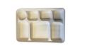 Biodegradable 7-Compartment Plates / Thali / Meal Lunch Dinner Tray - 100 Plates Biodegradable 7-Compartment Plates / Thali / Meal Lunch Dinner Tray - 100 Plates