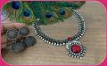 Trendy oxidised Stone Necklace with Jhumkas- PINK Stone!!!