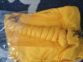 Bright Yellow Semi Patiyala Pant with Dupatta Set