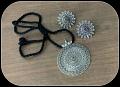 Big Round Designer Oxidised Silver  pendant with Designer Big Studs!!!!
