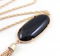 Beutiful Design Obsidian Stone Necklace (Black/Obsidian) Beutiful Design Obsidian Stone Necklace (Black/Obsidian)