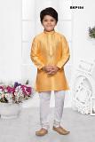 Yellow Fancy Silk Kurta Pajama Set for 1 to 15 Years Old Boys