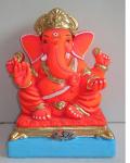 Matt Safron Ganpati Visarjan Eco-Friendly Clay Murti for Ganesh Chaturthi Puja 6" - 12" Matt Safron Ganpati Visarjan Eco-Friendly Clay Murti for Ganesh Chaturthi Puja 6" - 12"